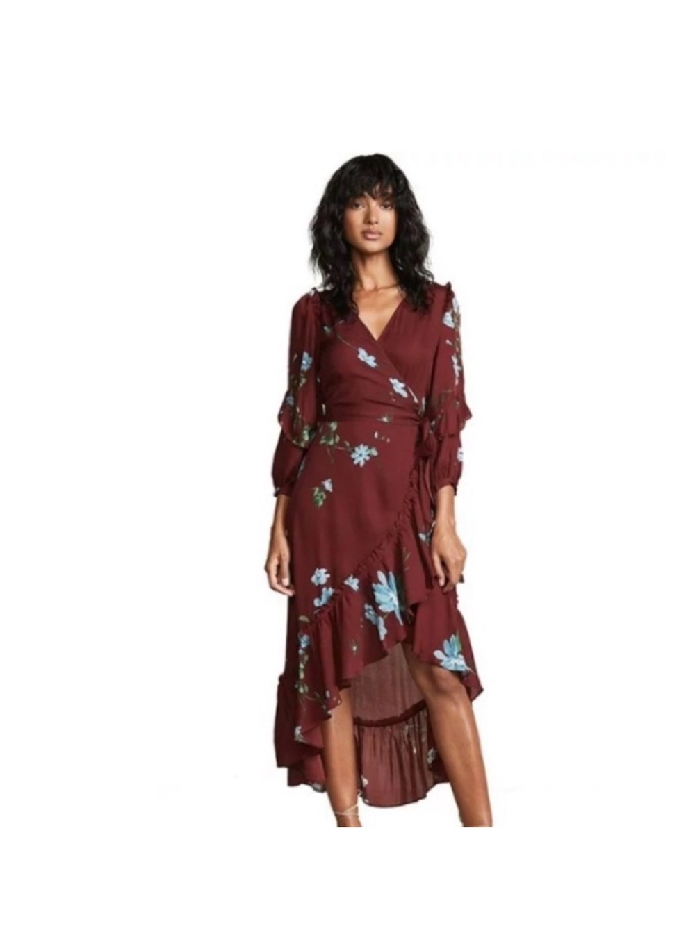 Annawrette silk wrap dress